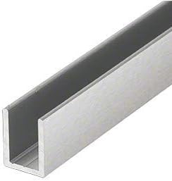 Brixwell SDCD38BS-CCP23-XCP10 Brushed Stainless 3/8" Fixed Panel Shower Door