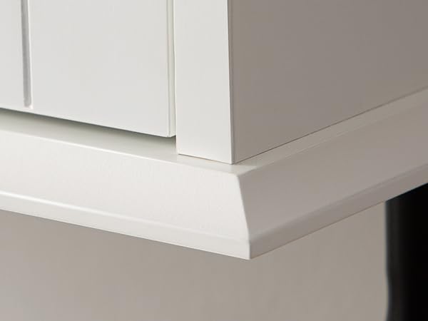 Bathroom Storage Cabinet with Adjustable Wood Shelves & Doors, Made of PDF Wood