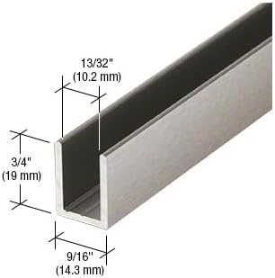Brixwell SDCD3812BN-XCP25 Brushed Nickel Frameless Shower Door Aluminum Deep