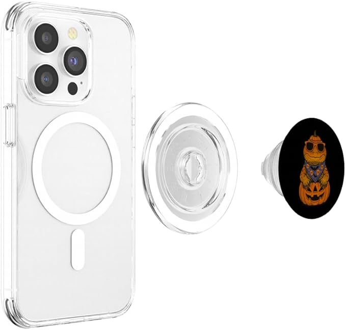 Spooky Uromastyx Pumpkin Halloween PopSockets PopGrip for MagSafe