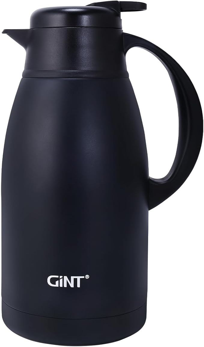 GiNT Stainless Steel Thermal Coffee Carafe, Double Walled Vacuum Water and