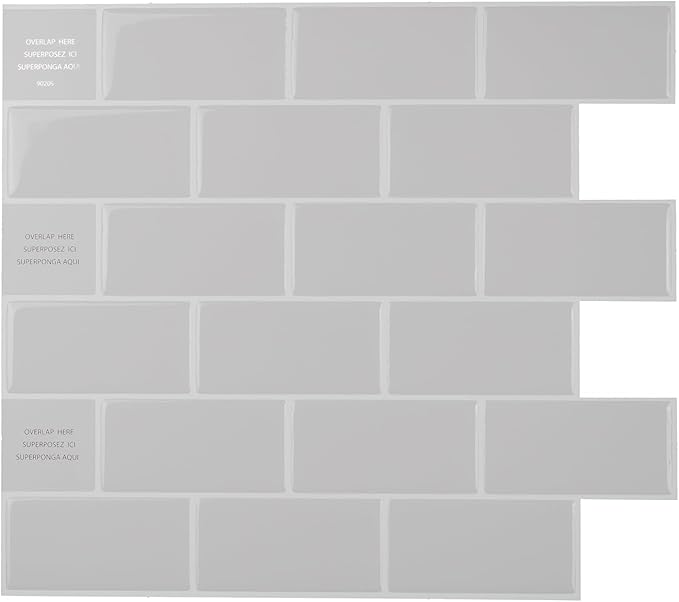 SMART TILES Peel and Stick Backsplash- 10 Sheets of 10.95" x 9.70"