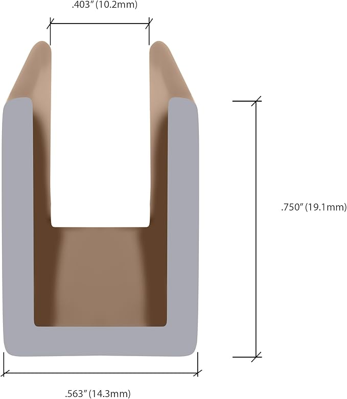 Brixwell SDCD38ABRS-CCP24-XCP5 Antique Brass 3/8" Fixed Panel Shower Door Deep