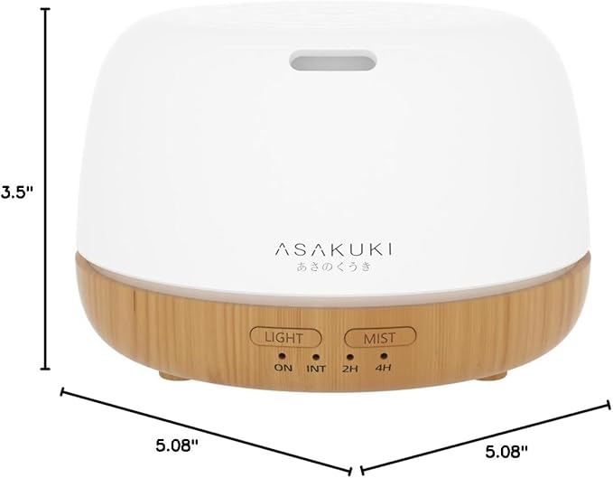 ASAKUKI Essential Oil Diffuser, 300ml Ultrasonic Aromatherapy Oil Humidifier