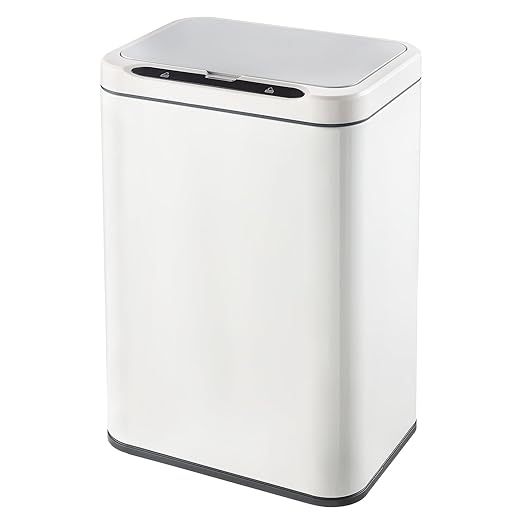 ELPHECO Stainless Steel Office Trash Can Motion Sensor Garbage Can Touchless