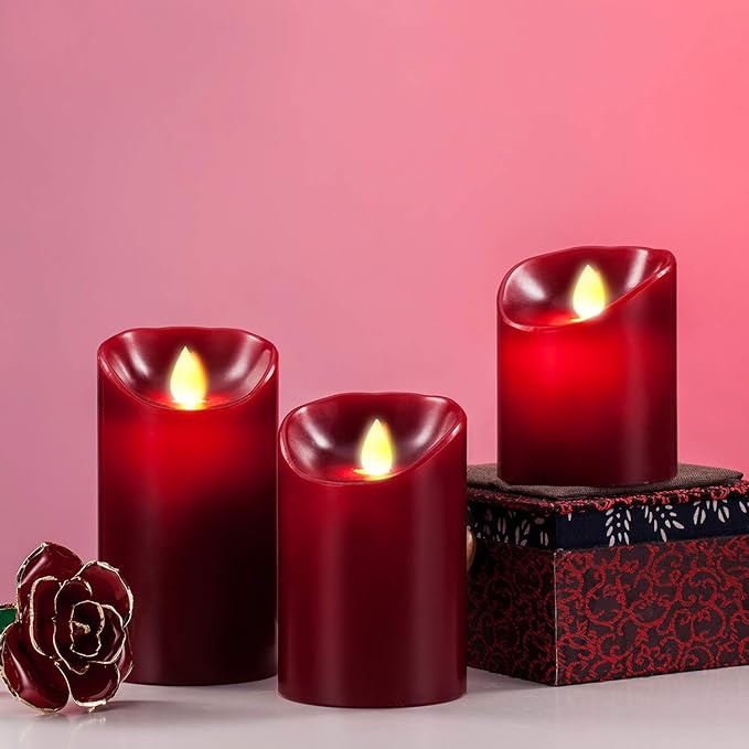 Flameless LED 4/5/6-Inch Drip-Less Wax Pillar Candles