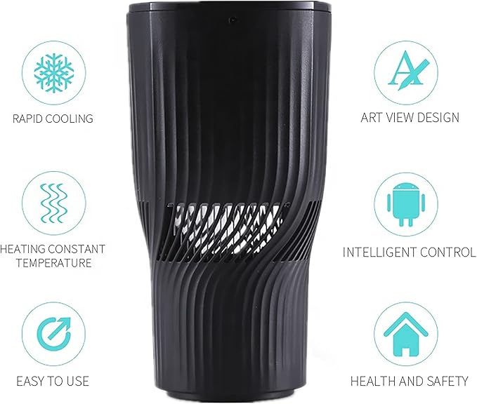 Car Cup Holder 2-in-1 Coffee Warmer Drink Cooler Smart Car Tumbler Holder Gift