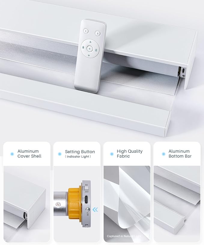 Smart Zebra Blinds for Windows, Alexa Motorized Blinds
