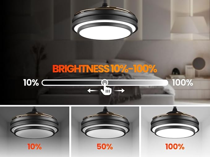 48 Inch Retractable Ceiling Fan