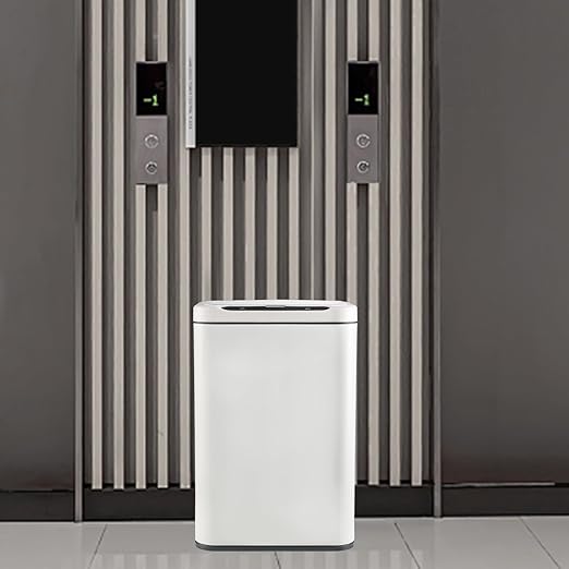 ELPHECO Stainless Steel Office Trash Can Motion Sensor Garbage Can Touchless