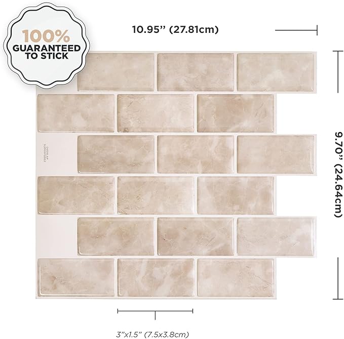 SMART TILES Peel and Stick Backsplash