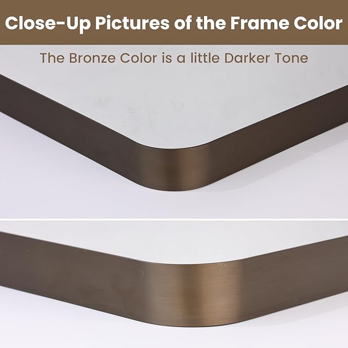 LOAAO 60”X36” Bronze Bathroom Mirrors