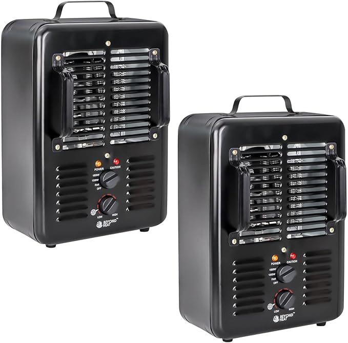 Milkhouse Space Heater, 1300W/1500W Electric Heater