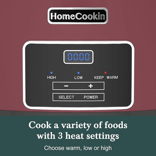 HOMECOOKIN 7-Quart Programmable Slow Cooker