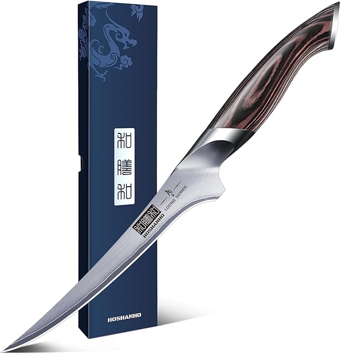 HOSHANHO Fillet Knife 7 Inch, Super Sharp Boning Knife in High Carbon Stainless