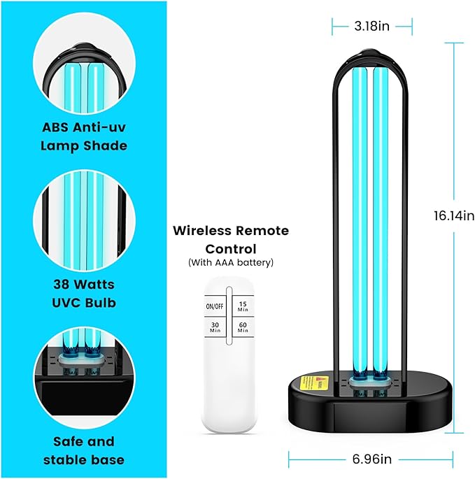 2 Pack UV Light Sanitizer, Ultraviolet Lamp