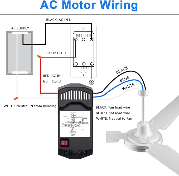 Ceiling Fan Remote Control Kit, Universal Ceiling Fan Remote Control Kit
