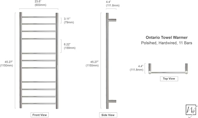 WarmlyYours Heated Towel Rack