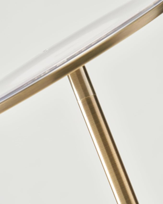 Brightech Sky LED Floor lamp for Living Rooms & Offices -Torchiere Super Bright , Dimmable, Tall Standing Lamp for Bedroom Reading - Gold Brass