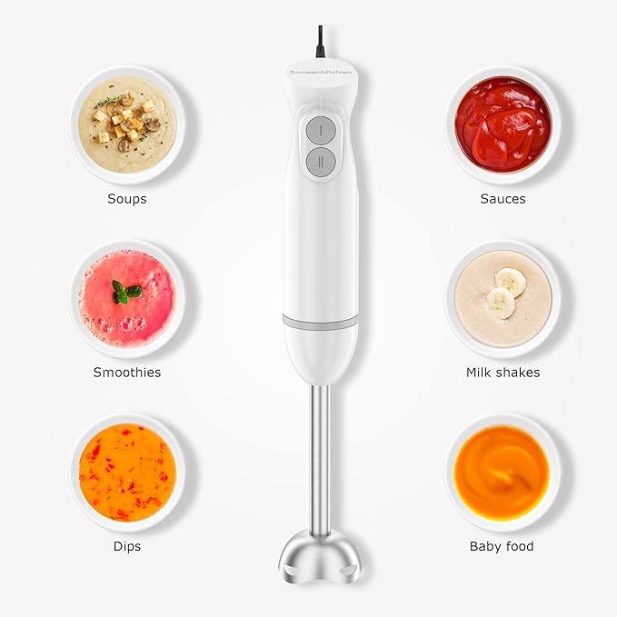 Bonsenkitchen Hand Blender, Immersion Blender