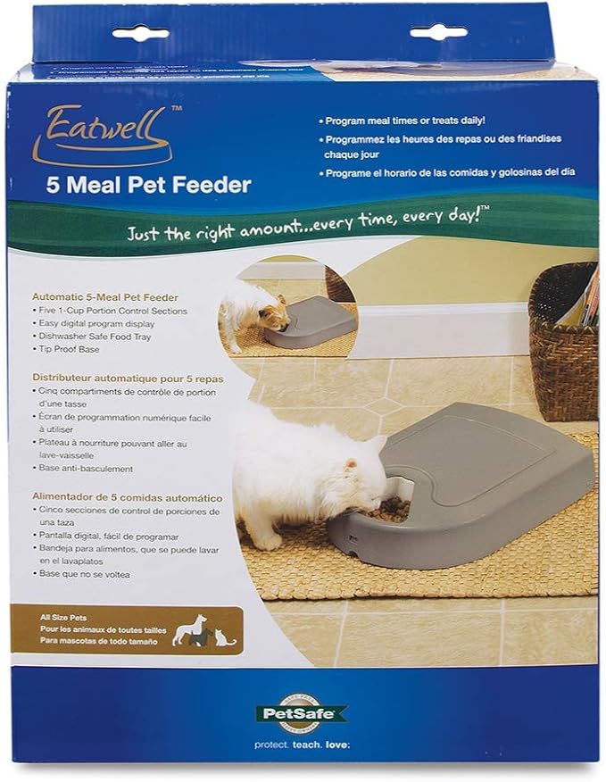 PetSafe Automatic Dog Feeder, 5 Meals, 40 oz Capacity,