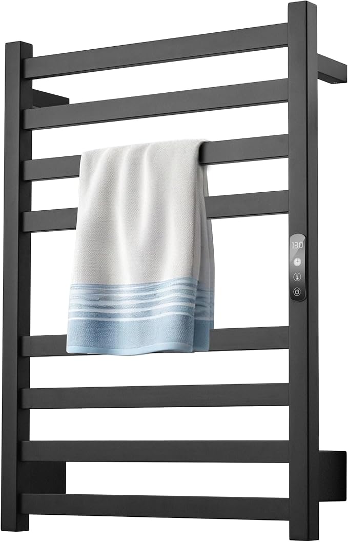 Towel Warmer Matte Black Heated Towel Rack