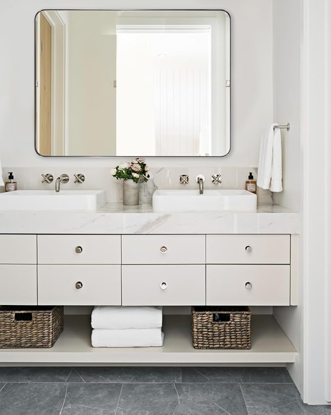 ANDY STAR 30”x40”Brushed Nickel Mirror