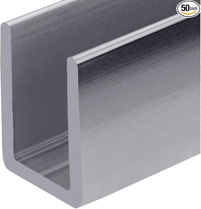 Brixwell SDCD38PS-CCP23-XCP50 Polished Stainless 3/8" Fixed Panel Shower Door