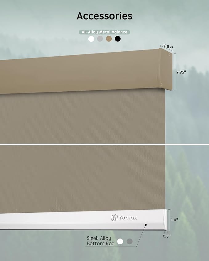 Yoolax Motorized Blinds with Remote, Waterproof Smart Blinds