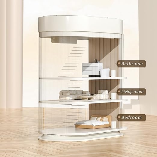 MRBIN Small Trash Can for Bathroom, Automatic Touch Less Garbage Bin