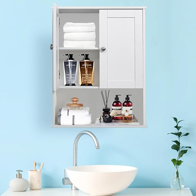 Bathroom Cabinet Wall Mounted Over Toilet Storage Cabinet, 24x30 Inch Wooden