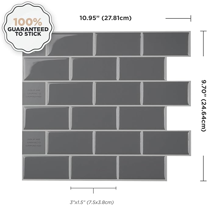 SMART TILES Peel and Stick Backsplash