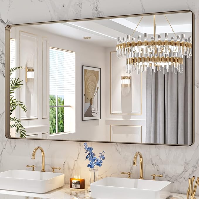 LOAAO 60”X36” Bronze Bathroom Mirrors