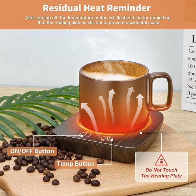 VOBAGA Imitation Wood Grain Coffee Cup Warmer & Mug Warmer