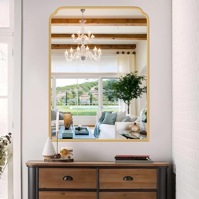 30X40 Inch Gold Bathroom Mirror