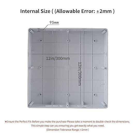 12" x 12" x 4" PVC Plastic Junction Box