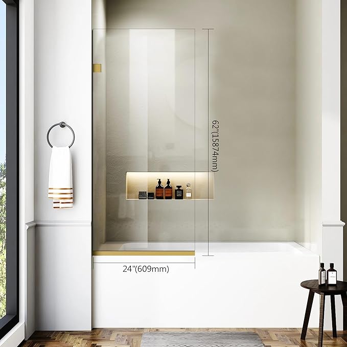 Bathroom Shower Glass Door 24 * 62"