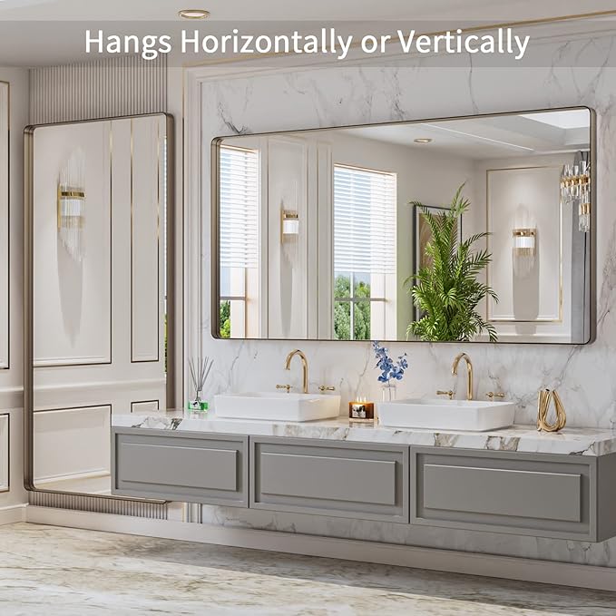 LOAAO 72”X36” Bronze Bathroom Mirrors