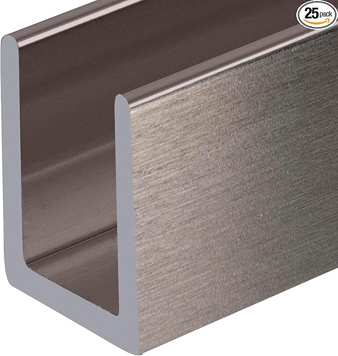 Brixwell SDCD3812BN-XCP25 Brushed Nickel Frameless Shower Door Aluminum Deep