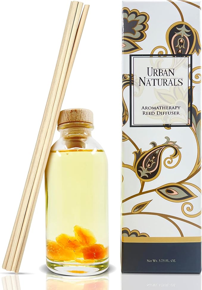 Urban Naturals Sensual Amber Blossoms Reed Diffuser Set | Made