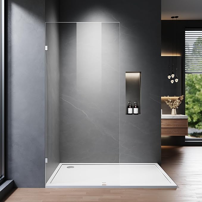 Shower Glass Panel, 30.5" W x 78.75" H Fixed Shower Screen Panel
