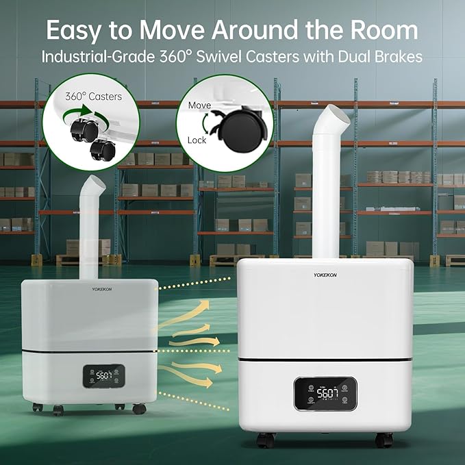 YOKEKON Humidifier Large Room 30L/7.93Gal, 5000 sq.ft Commercial Whole House