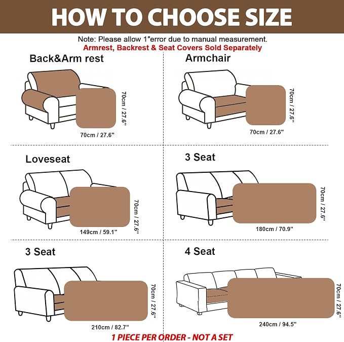 FUANGUI 2 Pack Waterproof Couch Cover for Dogs Pets Sofa Protector | Non-Slip Washable Fuzzy Soft Sofa Slipcover for 2 PCS L Shaped Sofa Pet Friendly, 27.6" x 59.1"+27.6" x 70.9", Brown