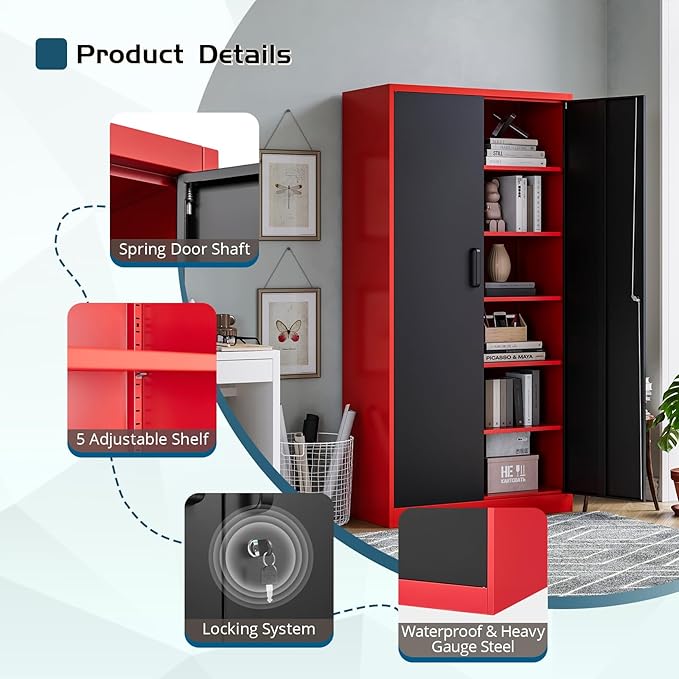 MIIIKO Metal Storage Cabinet