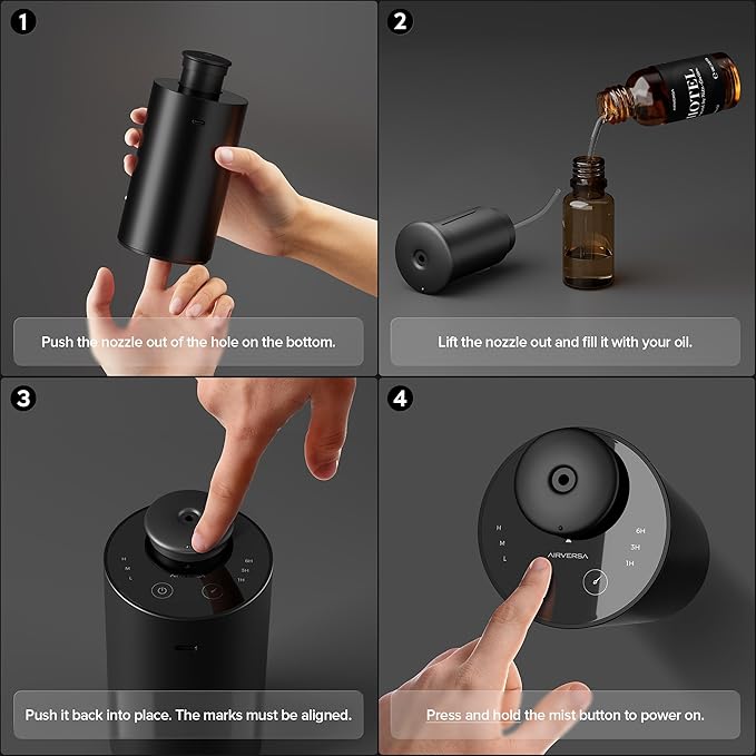 Airversa Waterless Essential Oil Diffuser Starter Kit