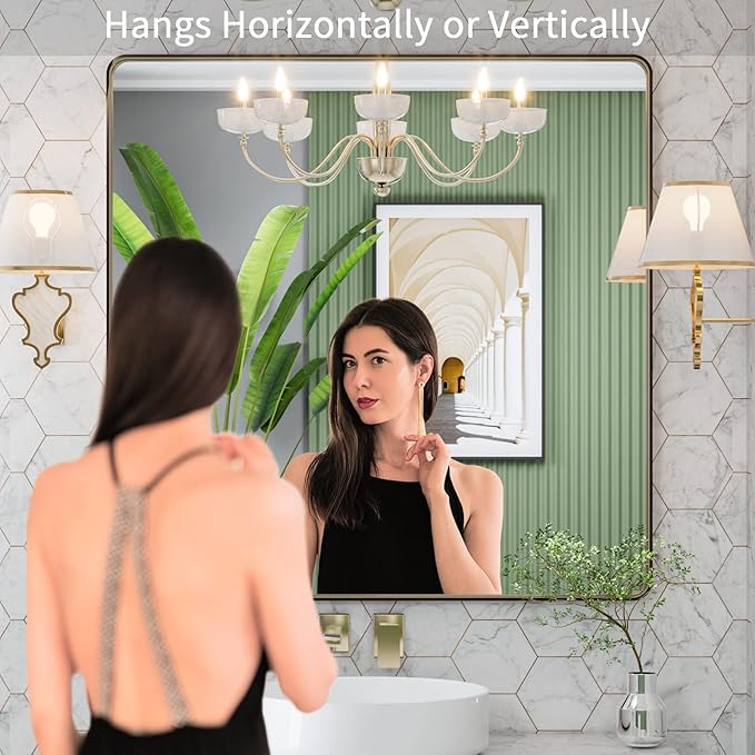 LOAAO 36”X36” Bronze Bathroom Mirrors