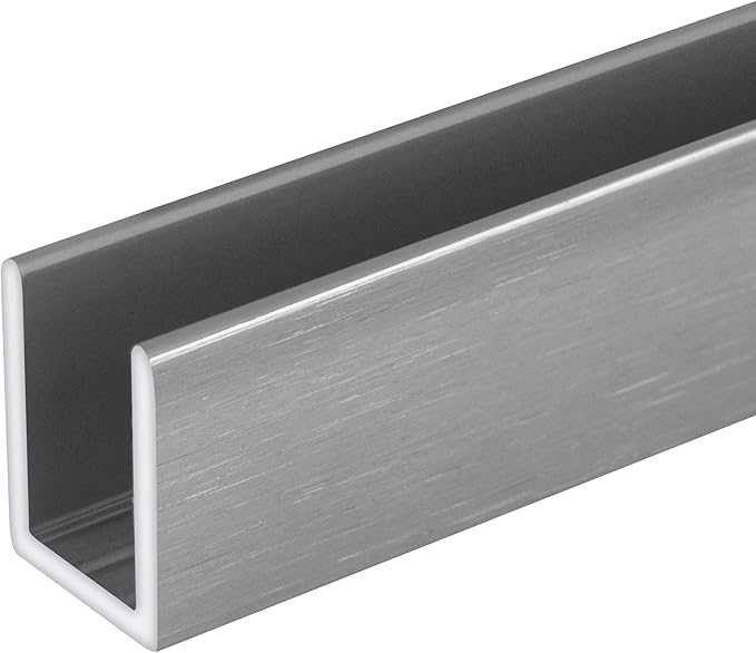 Brixwell SDCD38AB-CCP24-XCP5 Brushed Anodized 3/8" Fixed Panel Shower Door Deep