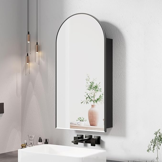 Black Arched Medicine Cabinet