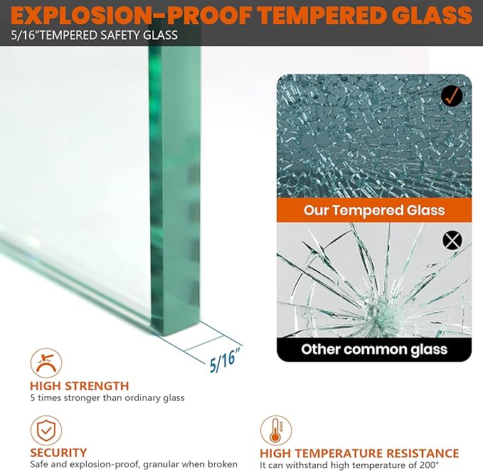 Bathroom Shower Glass Door 36 * 78"