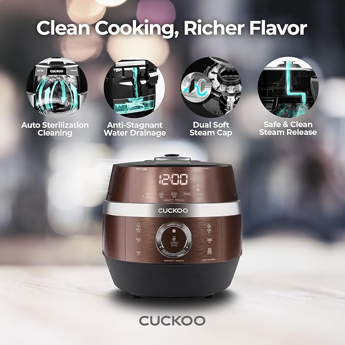CUCKOO CRP-JHR1009F | 10-Cup Induction Heating Pressure Rice Cooker | 19 Menu